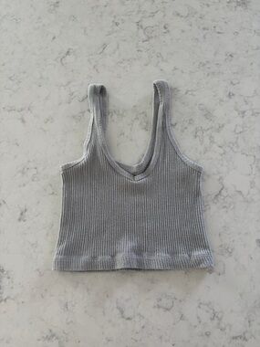 Urban Outfitters Ribbed V-Neck Crop Tank Top